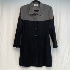 Jessica Petites Collared Blazer Jacket Black Grey Women’s Size 10P